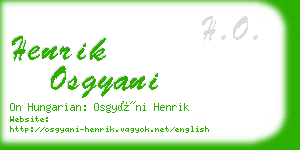 henrik osgyani business card